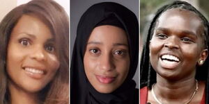 A collage of Ruth Karauri, Khadija Bajaber and Linet Toto.jpg
