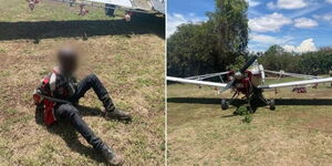 A collage of a teenager and the plane he attempted to fly on Friday March 24, 2023 