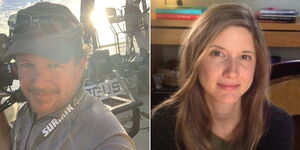 A collage of award winning filmmakers Rob Lyall (left) and Molly Hermann (right)