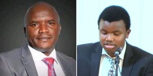 A collage of the late businessman Francis Kiambi (left) and his son Brian Muriithi (right)