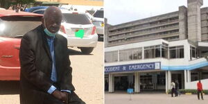 A collage of former Vihiga MP Andrew Ligale and KNH