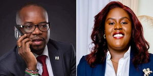 A collage of lawyer Silas Jakakimba (left) and EALA MP Winnie Odinga (right)