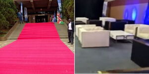 A collage of the Azimio Celebration centre at the KICC