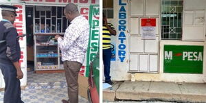 A collage of the PPB board conducting the crackdown on illegal pharmaceuticals