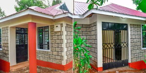 A collage of the exterior of a house built for a family in Gatundu North Kiambu County