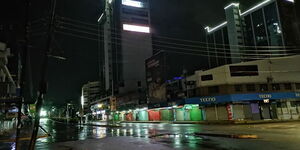 Deserted Kisumu street following the nationwide curfew on March 27, 2020.