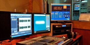 A file image of a radio studio