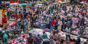 A file image of traders at Gikomba market.