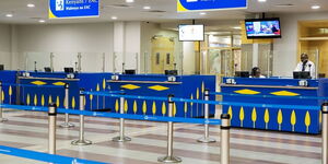 A file image showing the inside an airports lobby
