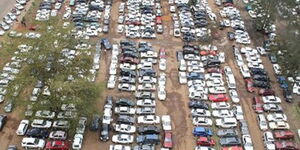 A parking lot in Nairobi.