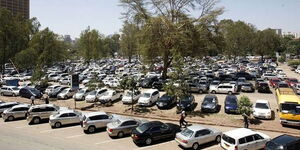 A parking lot in Nairobi.