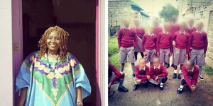 A photo collage of Kenyan health community worker Lucy Ngema and some of the children from Jersken Little Angels.jpg