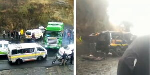 A photo collage of the multiple car crash at Kinungu along the Nairobi-Naivasha Highway on March 15, 2022..jpg