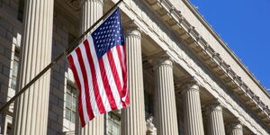 A photo of US flag at the Consumer Product Safety Commission (CPSC) 
