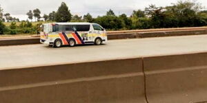 A photo of a 'six-wheeled' matatu shared on Thursday 12, 2023