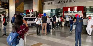 A photo of the International Arrivals section at the Mumbai Airport, India.jpg
