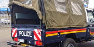 A police car in Kenya