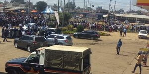 A police patrol cruiser pictured at the Shell area along Kangundo Road in Komarock. May 13, 2020.