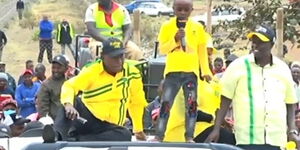A screengrab of the young boy during a Kenya Kwanza campaign in Nyeri July 30 2022