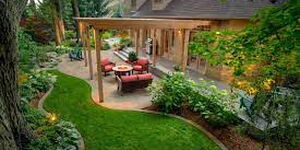 A section of a backyard