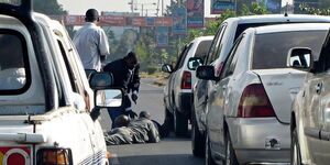 A security operation on a Kenyan highway.