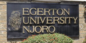 A signpost showing Egerton University