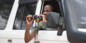 Abdi Hussein Ali does his usual rounds at the Hirola conservancy that he founded.