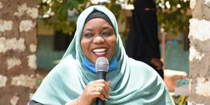 A collage image of Kwale Governor-elect Fatuma Achani.