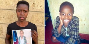 The late Jeniffer Mitchelle (8) and her mother Hilda Achieng (R)