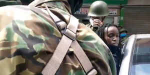 Activist Wanjiru Njira's encounter with police in Nairobi during the Saba Saba match on Tuesday, July 7, 2020.