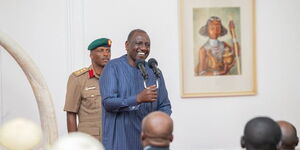 President William Ruto addressing the Regional and County Commissioners at State House, Nairobi on Thursday December 22, 2022