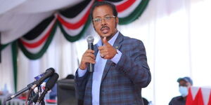 Eldas MP Adan Keynan speaking during a past parliamentary meeting