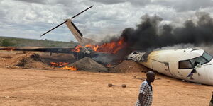 An image of a crashed plane 
