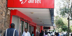 File image of an Airtel shop in Nairobi
