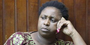 Malindi MP Aisha Jumwa in court in October 2019 after being charged with murder and incitement to violence