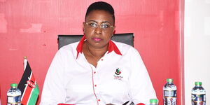 Public Service CS, Aisha Jumwa, in office after her inauguration on October 27, 2022