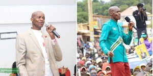 Photo collage of Embu senator-elect Alexander Mundigi during campaigns.