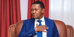 Former Machakos Governor Alfred Mutua at a past event in his Machakos office.