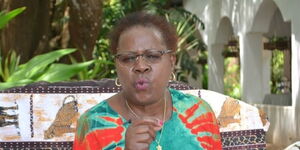 Kandara MP Alice Wahome makes an address on Thursday, January 2, 2020.