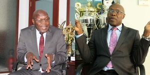 Photo collage of Gor Mahia chairperson Ambrose Rachier