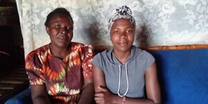 Award-winning student, Esther Amimo, and her mother, Ruth Owendi