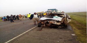 An accident along the Nairobi Mombasa highway