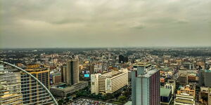 An aerial photo of Nairobi
