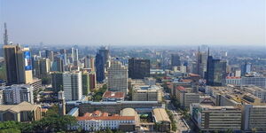 An aerial view of Kenya's capital, Nairobi.