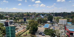 An aerial view of Lavington area in Nairobi.