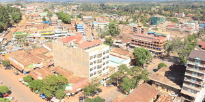 An aerial view of Murang'a town