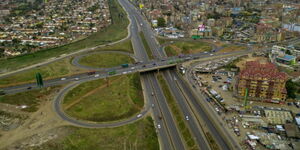 An aerial view of Outer Ring Road in Nairobi.