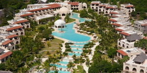 An aerial view of Swahili Beach Resort in Diani
