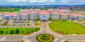 An aerial view of the Kenya University of Teaching, Referral and Research Hospital (KUTRRH)