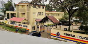 An aerial view of the entrance at the Central Police Station, Nairobi in 2022